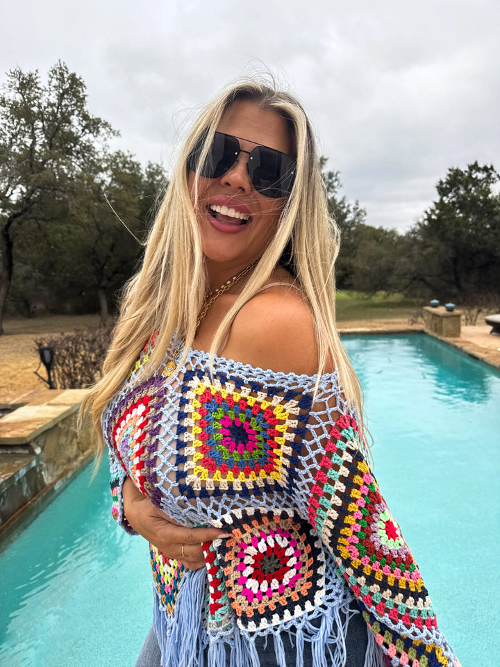 (Pre-Sale ETA: MID-APRIL) Boho Crochet Knit Tops