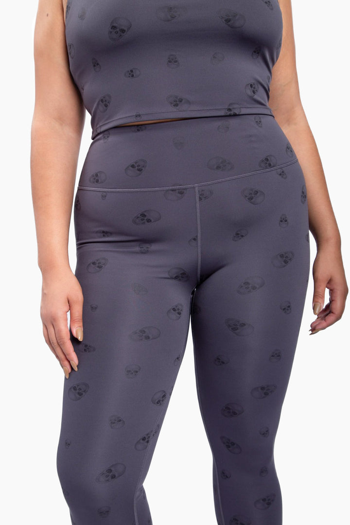 Skull Stamped High Waist Leggings- APH-A0796 (Ready to ship)