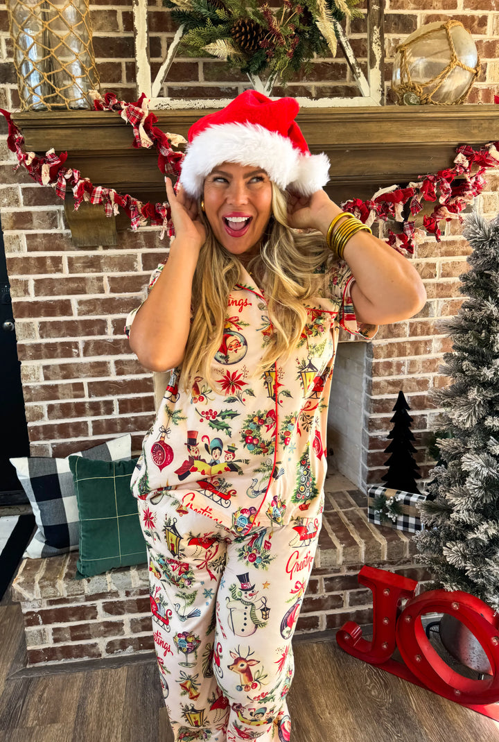 Tis the Season Luxe PJ Set in Two Prints (Ready to ship)