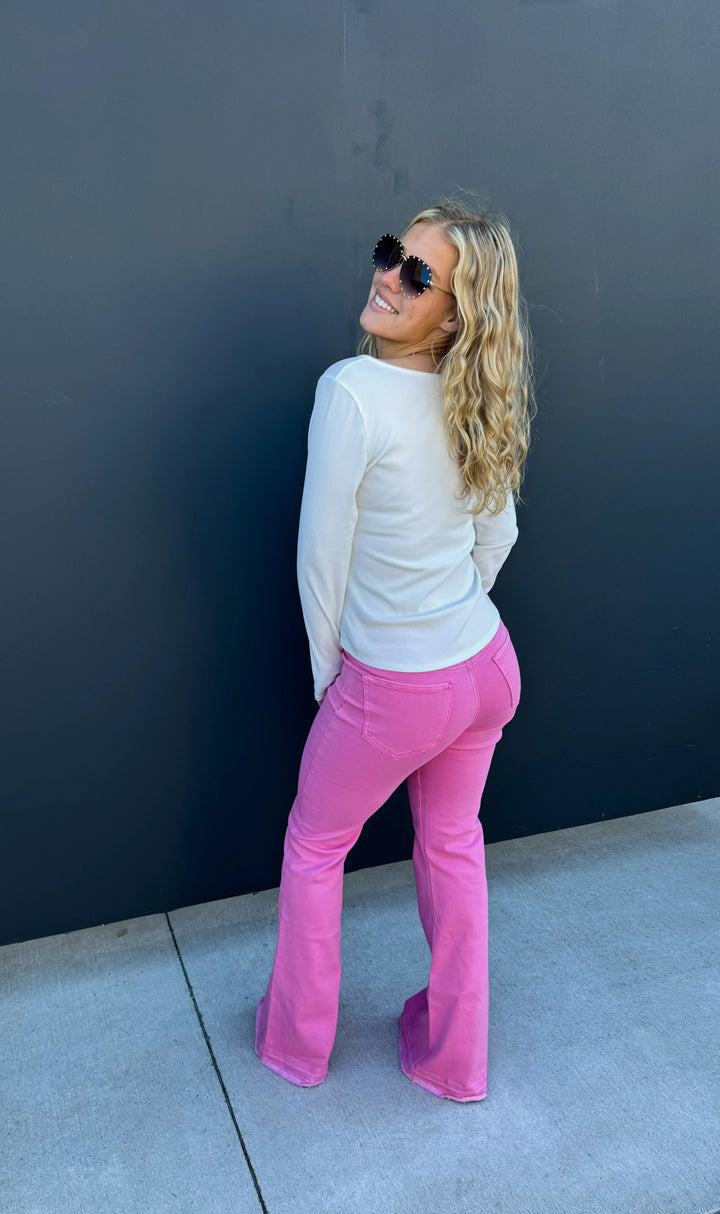 (Pre-Sale ETA: About 5w) Jayde Pink Tummy Control Jeans [Blakeley 3/27]