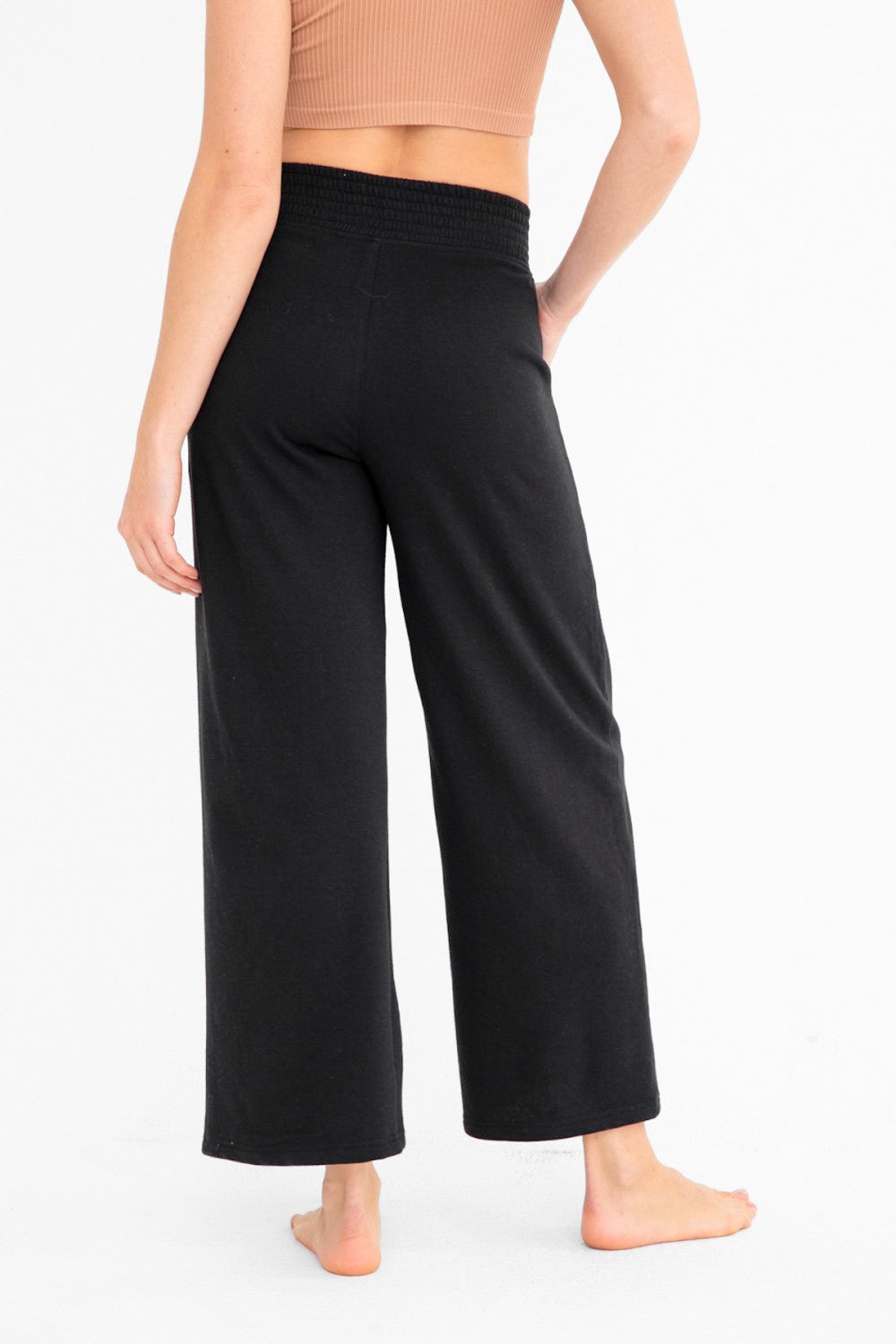 Ribbed Crossover Waist Lounge Pants - KPR11859 (Ready to ship)