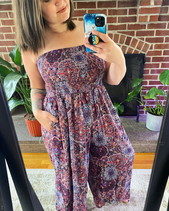 Paisley Boho Jumpsuit (Ready to ship)