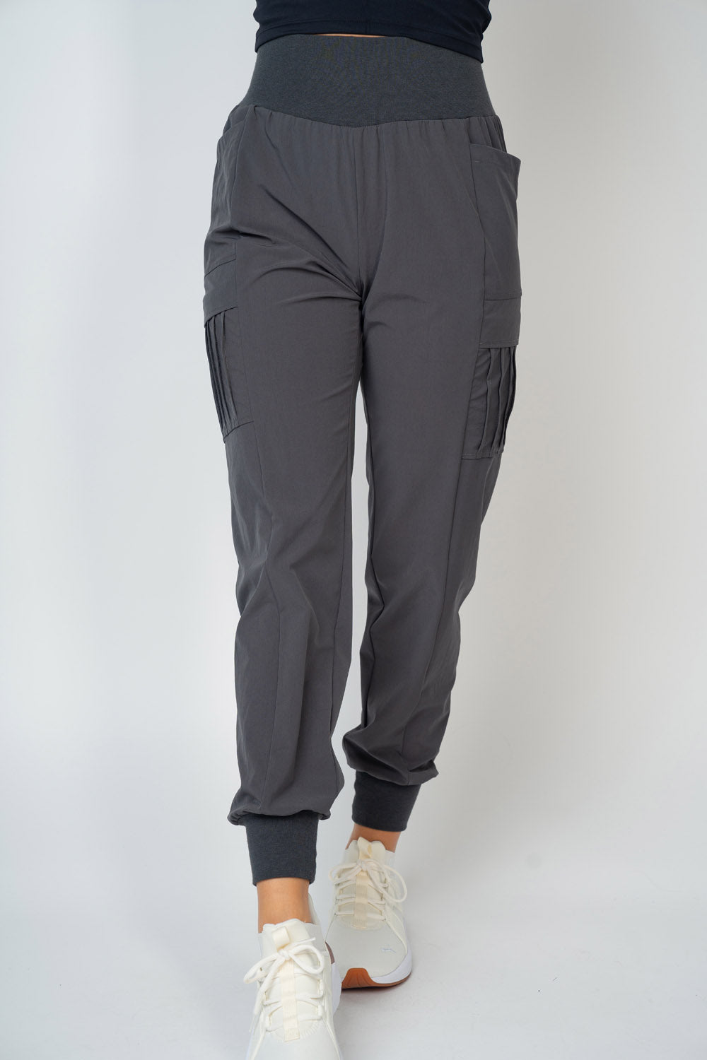 High Waisted Cargo Spring Joggers (Ready to ship)