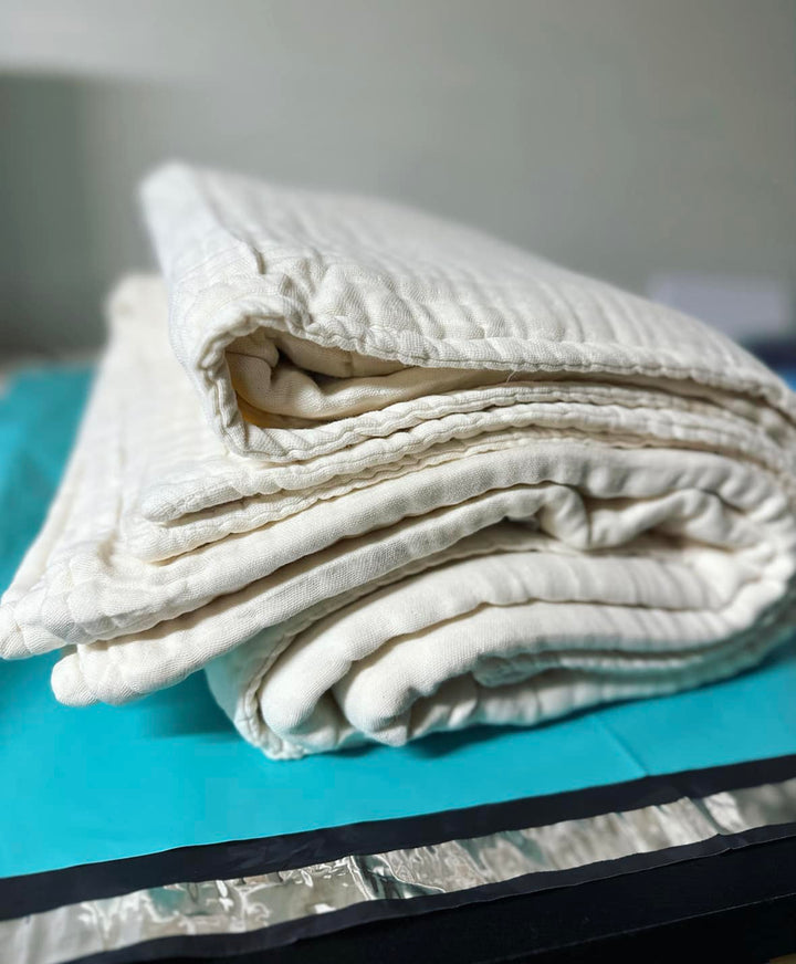 WHITE 8-Layer Muslin Daydream Blankets (Ready To Ship)