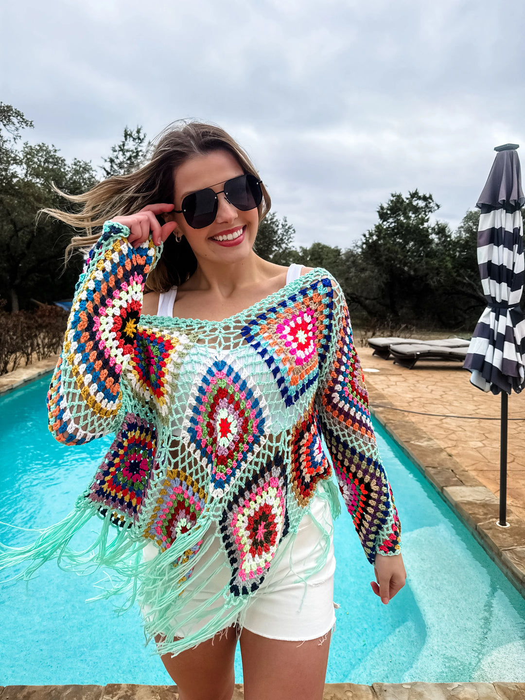 (Pre-Sale ETA: MID-APRIL) Boho Crochet Knit Tops