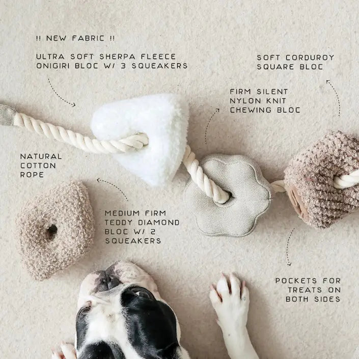 (Pre-Sale ETA: LATE MARCH) Blocs//Enrichment Dog Toy // Nude [DOG ENRICHMENT TOYS 2025]