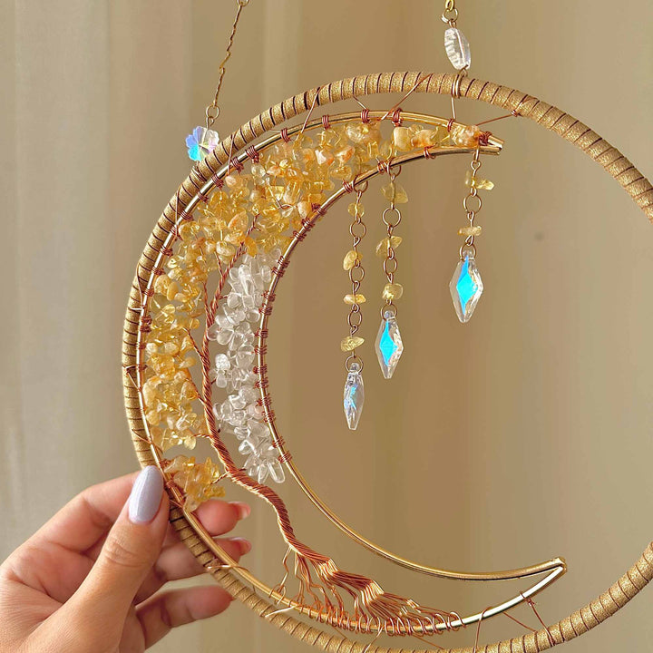 Tree of Wealth: Citrine Suncatcher (Ready to ship)