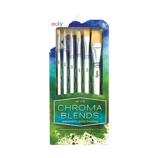 Chroma Blends Watercolor Paint Brushes - 6pk (Ready to ship)