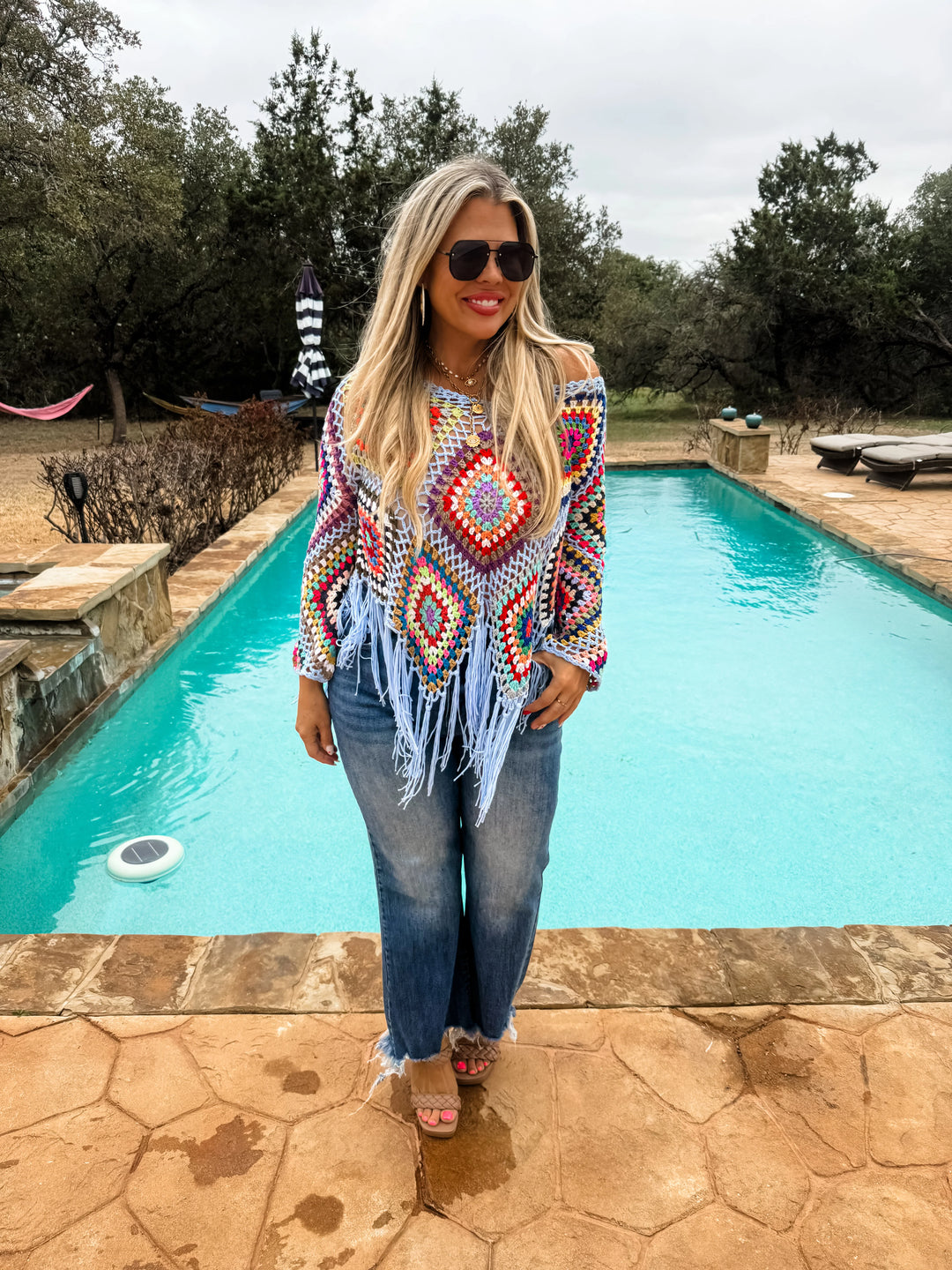 (Pre-Sale ETA: MID-APRIL) Boho Crochet Knit Tops