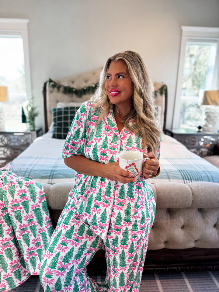 Tis the Season Luxe PJ Set in Two Prints (Ready to ship)