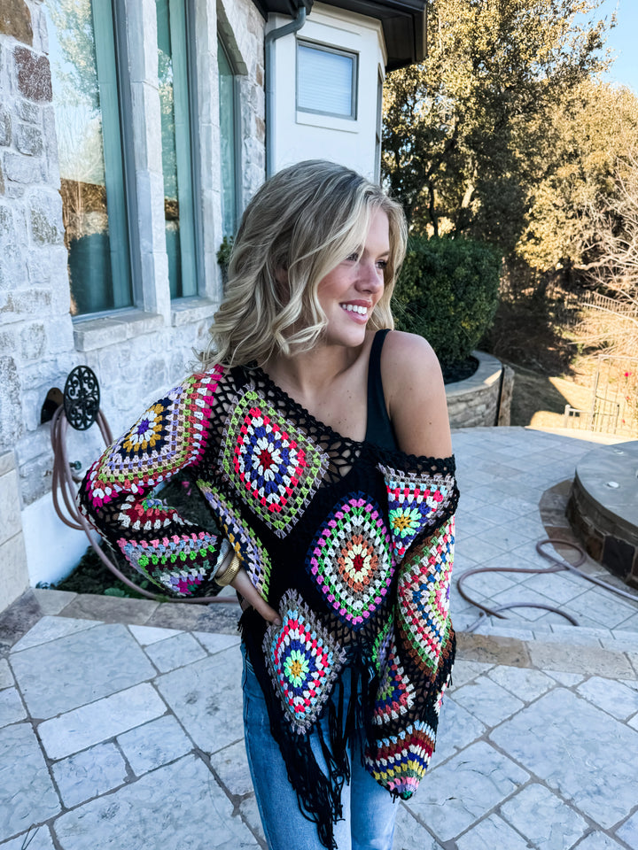 (Pre-Sale ETA: MID-APRIL) Boho Crochet Knit Tops