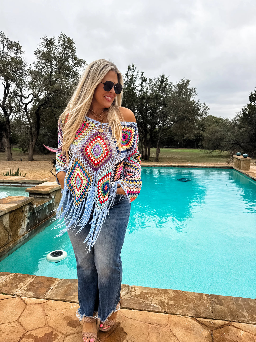 (Pre-Sale ETA: MID-APRIL) Boho Crochet Knit Tops