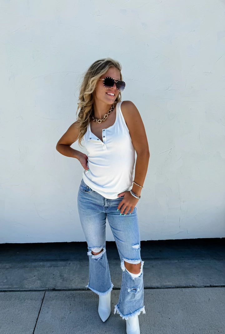 Lucy Distressed Crop Jeans (ready to ship)