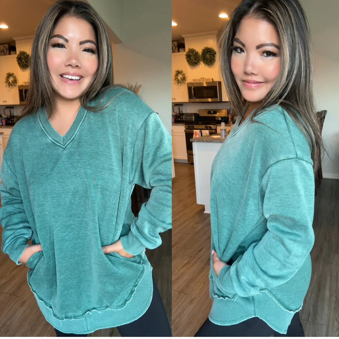 Harper Acid Washed FAVE Sweatshirt (Ready To Ship)