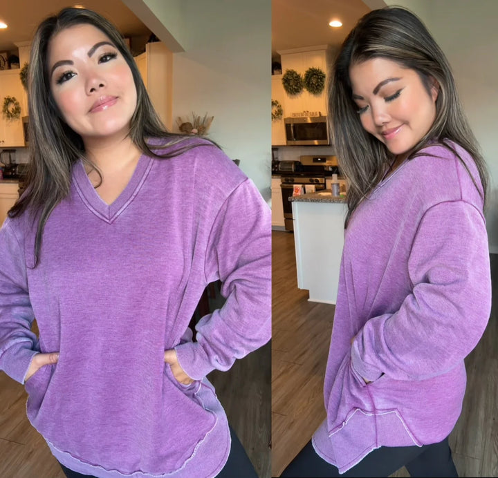 Harper Acid Washed FAVE Sweatshirt (Ready To Ship)