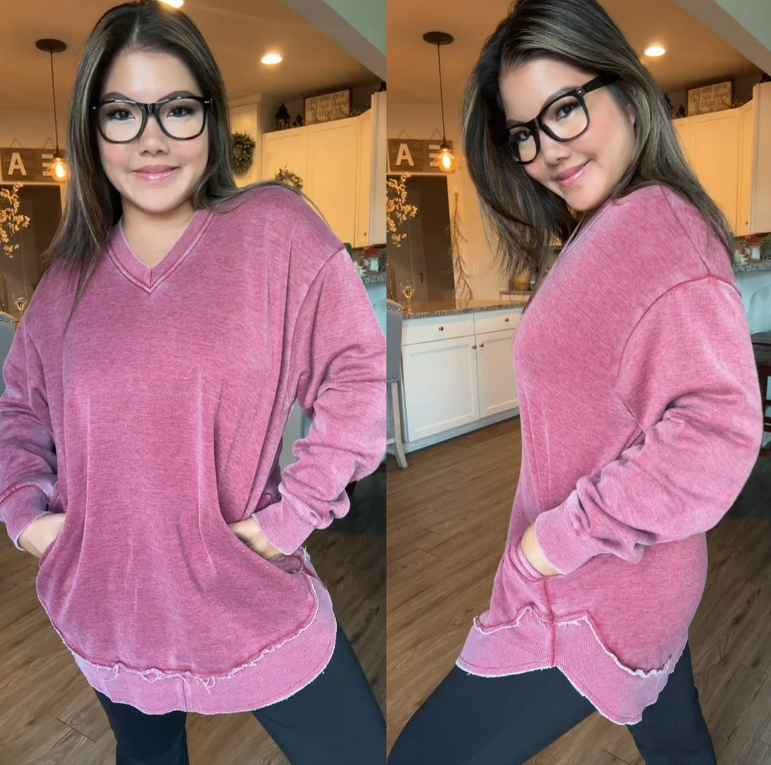 Harper Acid Washed FAVE Sweatshirt (Ready To Ship)