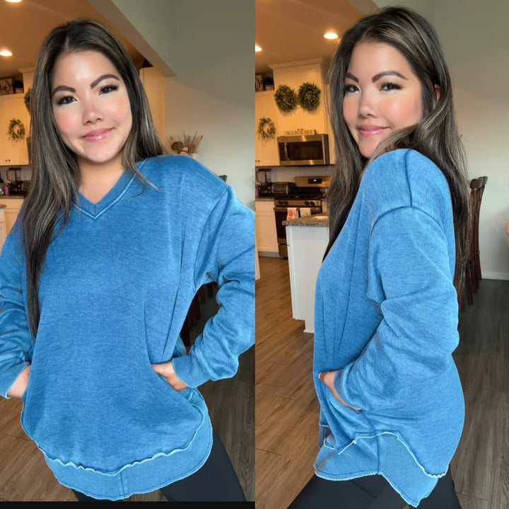 Harper Acid Washed FAVE Sweatshirt (Ready To Ship)