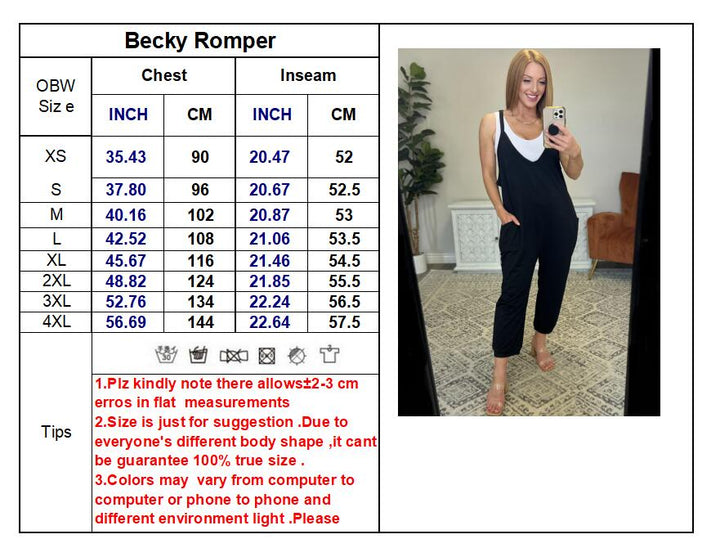 Becky Everyday Adjustable Rompers (Ready to ship)