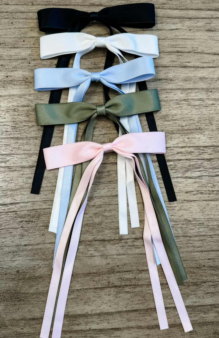 Soft Era Ribbon Bow Clips (Ready to ship)
