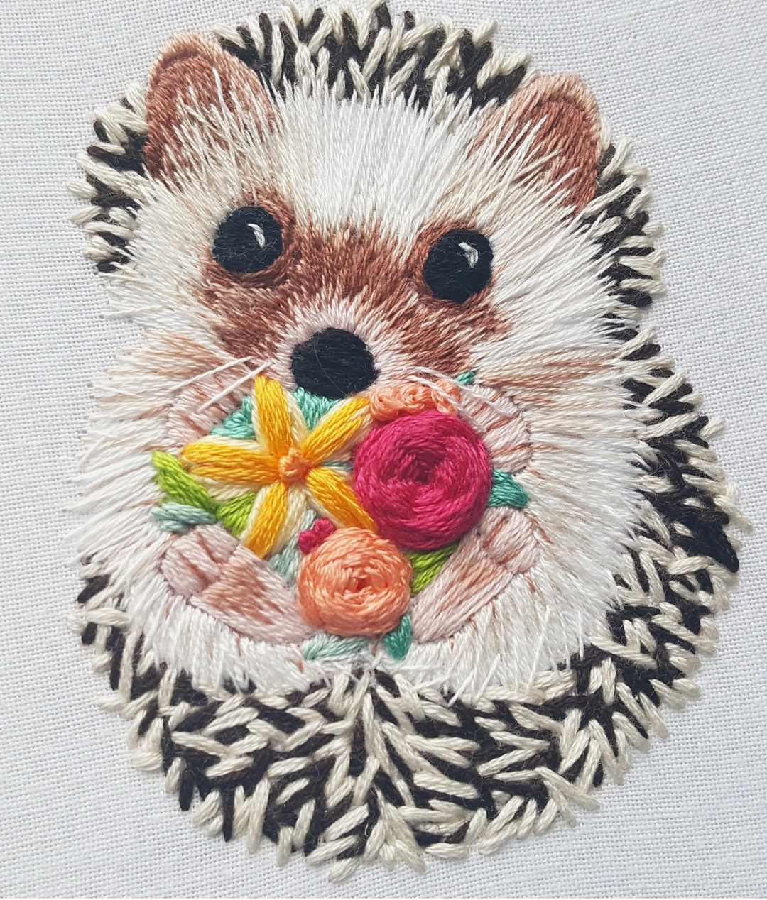 Hedgehog Embroidery Kit (Ready To Ship)