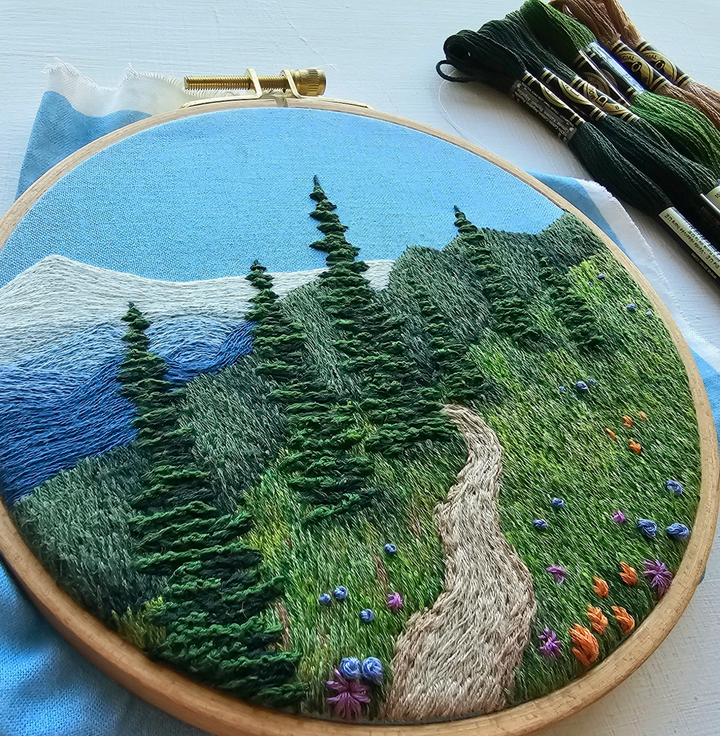 Happy Trails Embroidery Kit (Ready to ship)