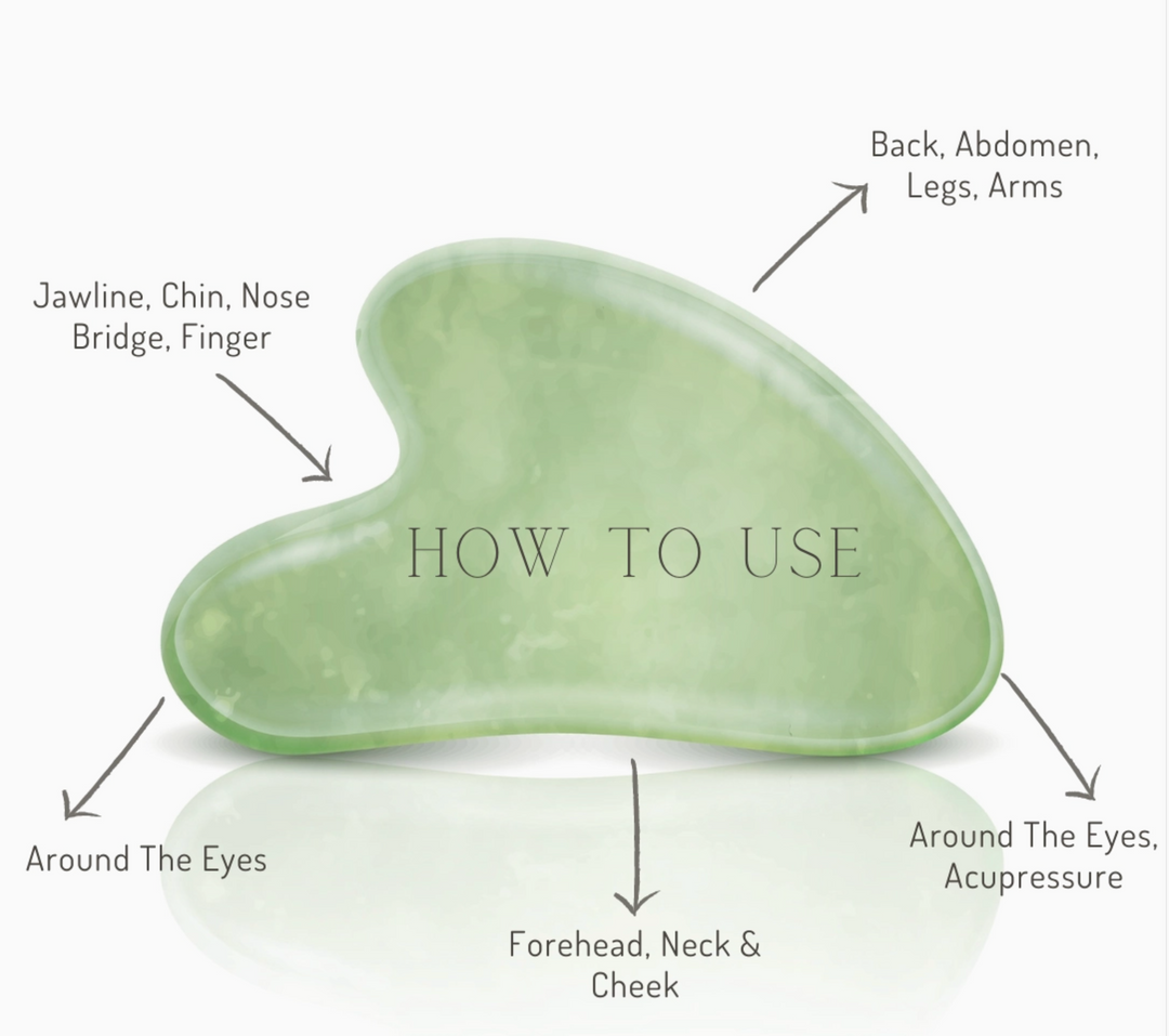 Gua Sha Stone Facial Massage Tool - Rose Quartz & Jade (Ready To Ship)