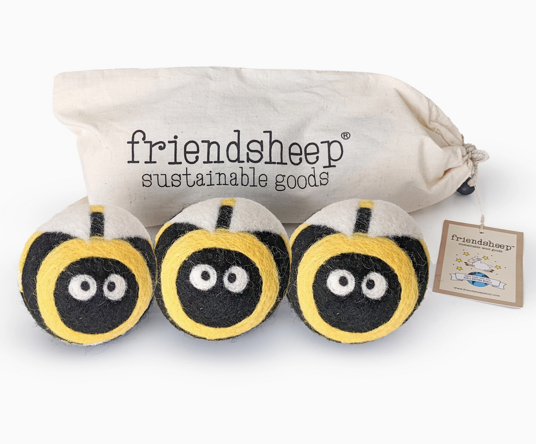 3pc Organic Wool Friendsheep Dryer Balls (Ready To Ship)