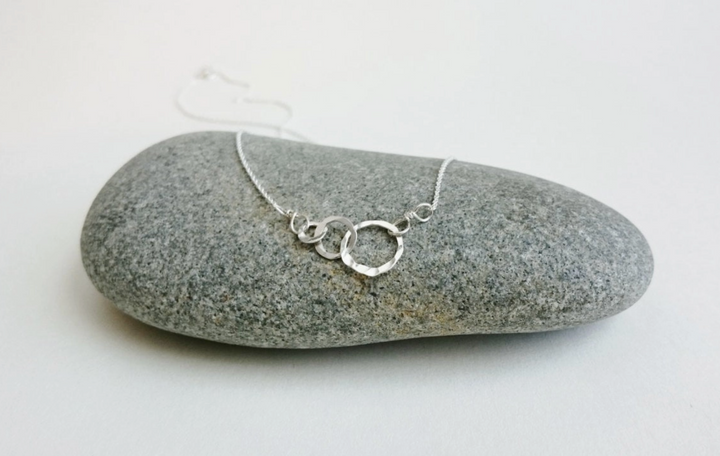 Three Rings Sterling Silver Necklace (Ready To Ship)