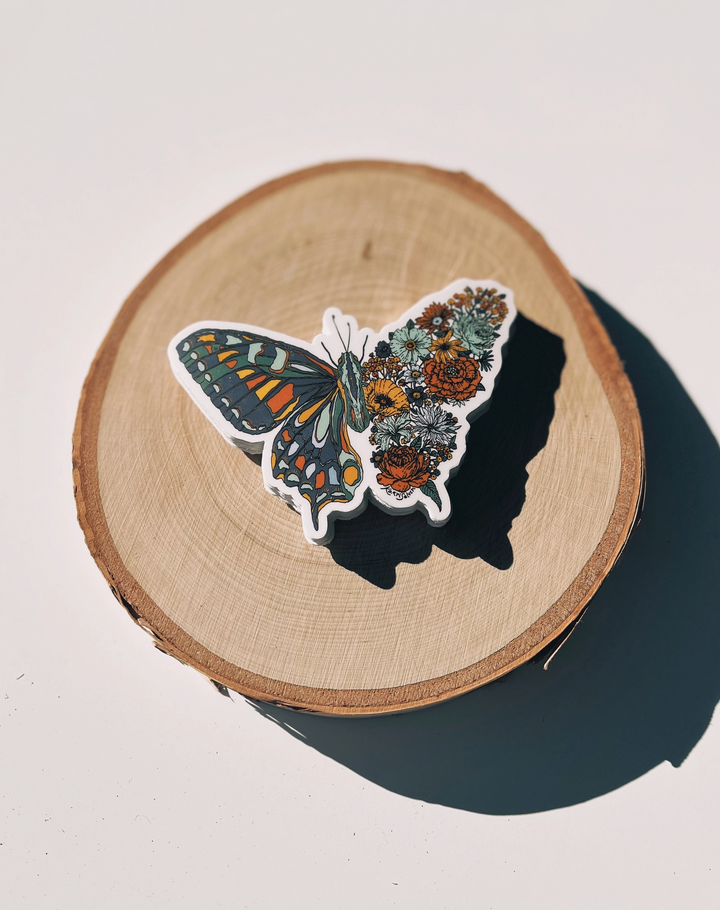 (Pre-Sale ETA: About 3w) Blooming Butterfly - Waterproof Floral Sticker [Nature Stickers MAY '24]