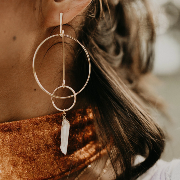 Bloom with Grace Hoop Earrings (Ready to ship)