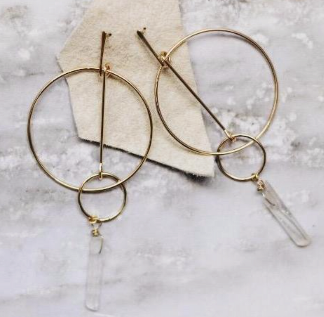 Bloom with Grace Hoop Earrings (Ready to ship)