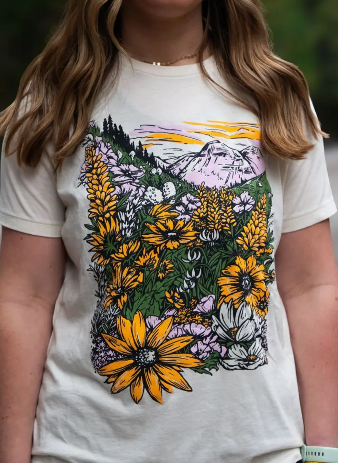 Flower Meadow Ladies Relaxed Tee (Ready To Ship)