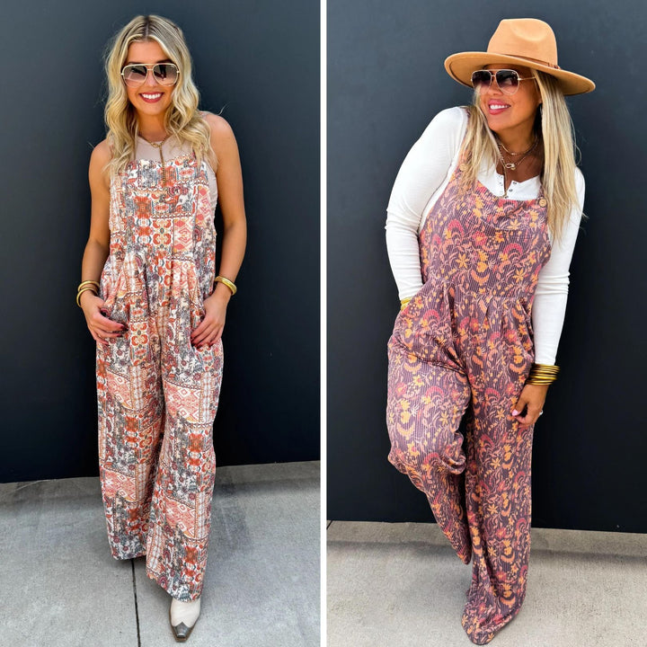 Cassidy Fall Boho Overalls in Two Colors (Ready to ship)