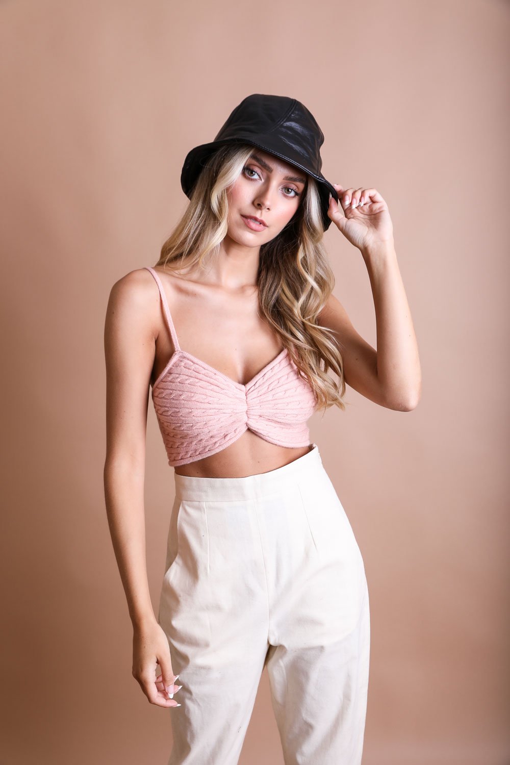 Cozy Knit Pattern Brami Bralette