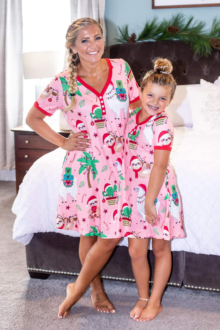 Sloth Mom & Me Matching COZY Nightgowns (Ready to ship)