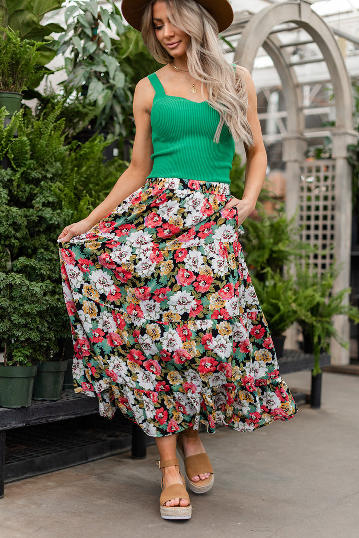 Dare To Dream Floral Maxi Skirt (Ready to ship)