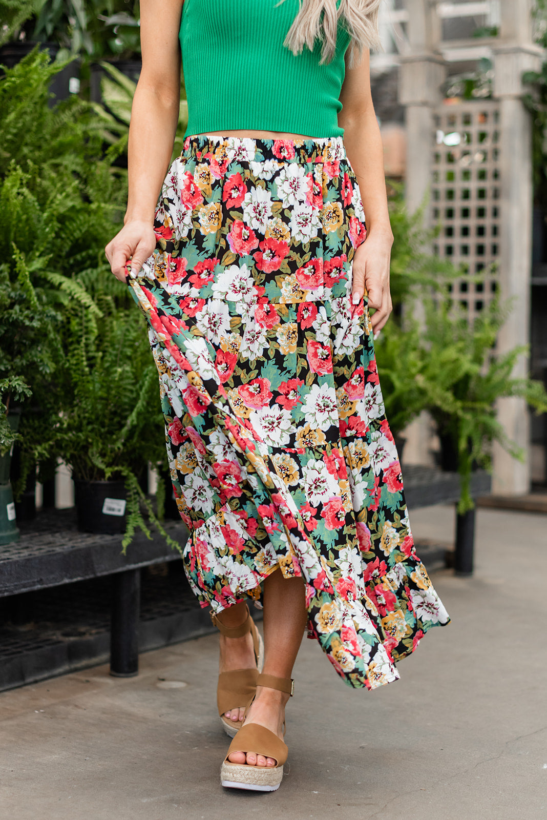 Dare To Dream Floral Maxi Skirt (Ready to ship)