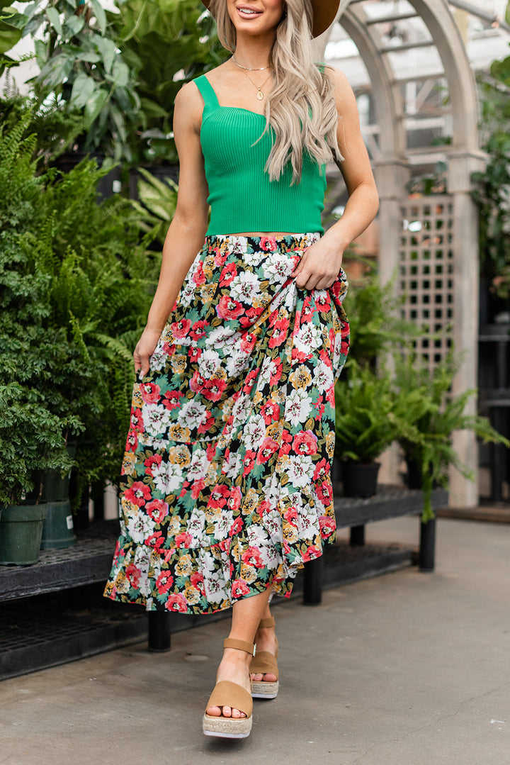 Dare To Dream Floral Maxi Skirt (Ready to ship)