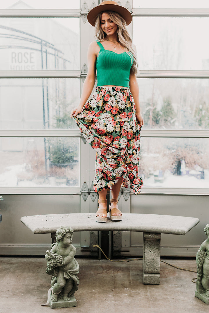 Dare To Dream Floral Maxi Skirt (Ready to ship)