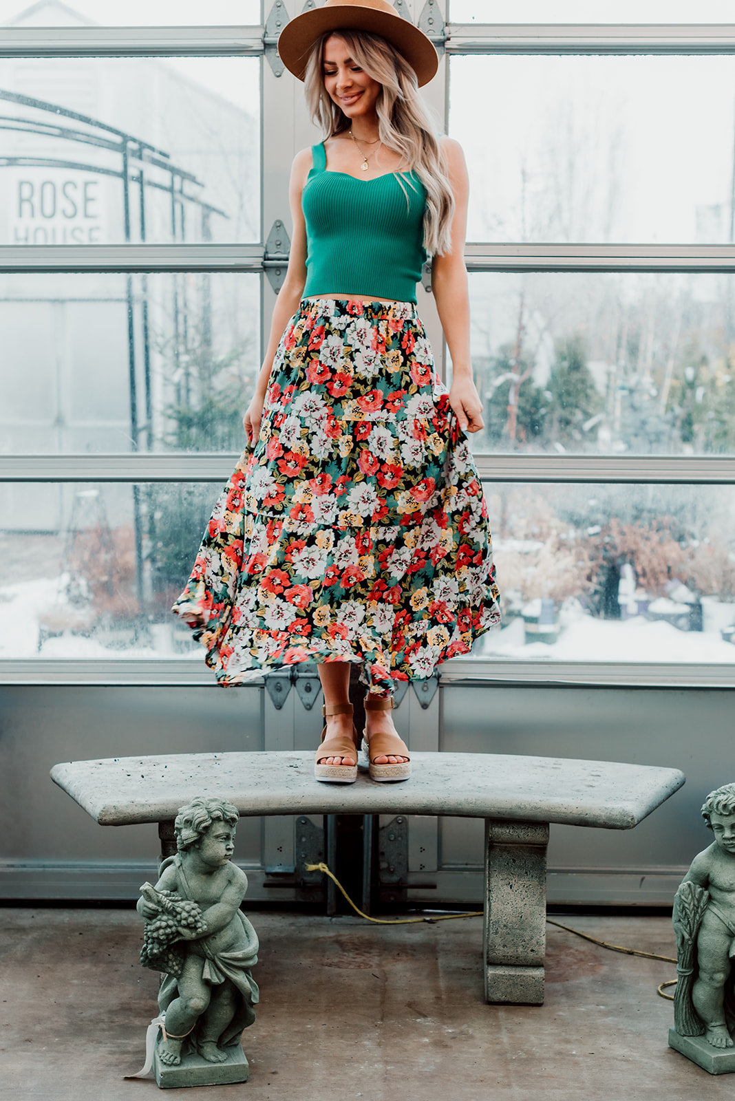 Dare To Dream Floral Maxi Skirt (Ready to ship)