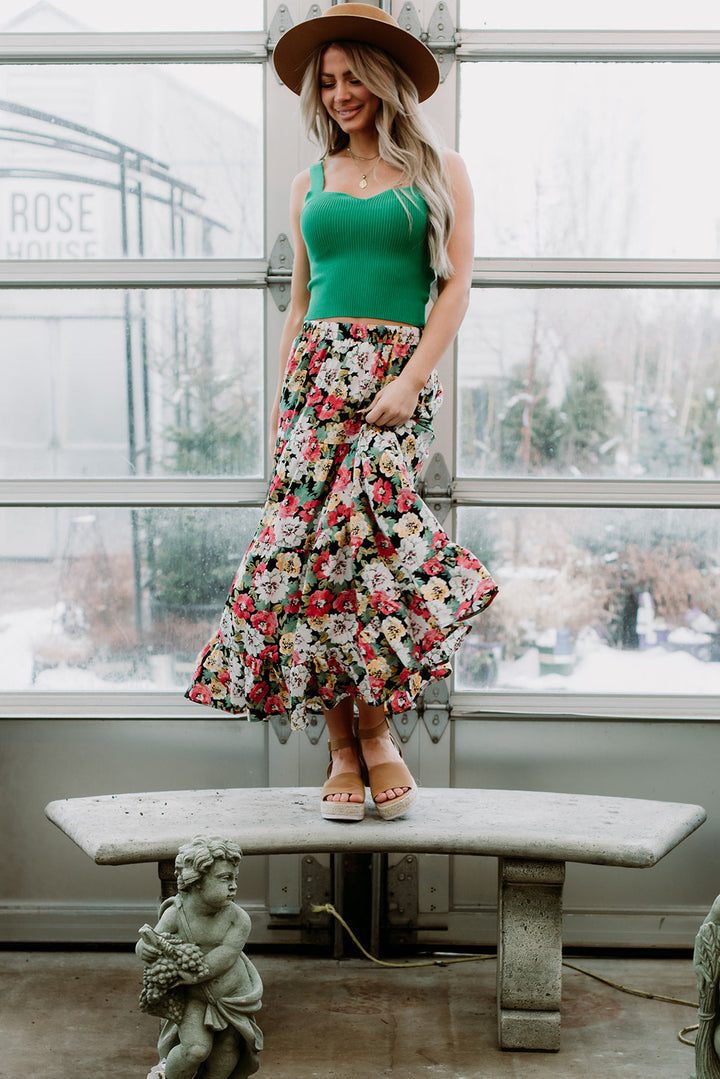 Dare To Dream Floral Maxi Skirt (Ready to ship)