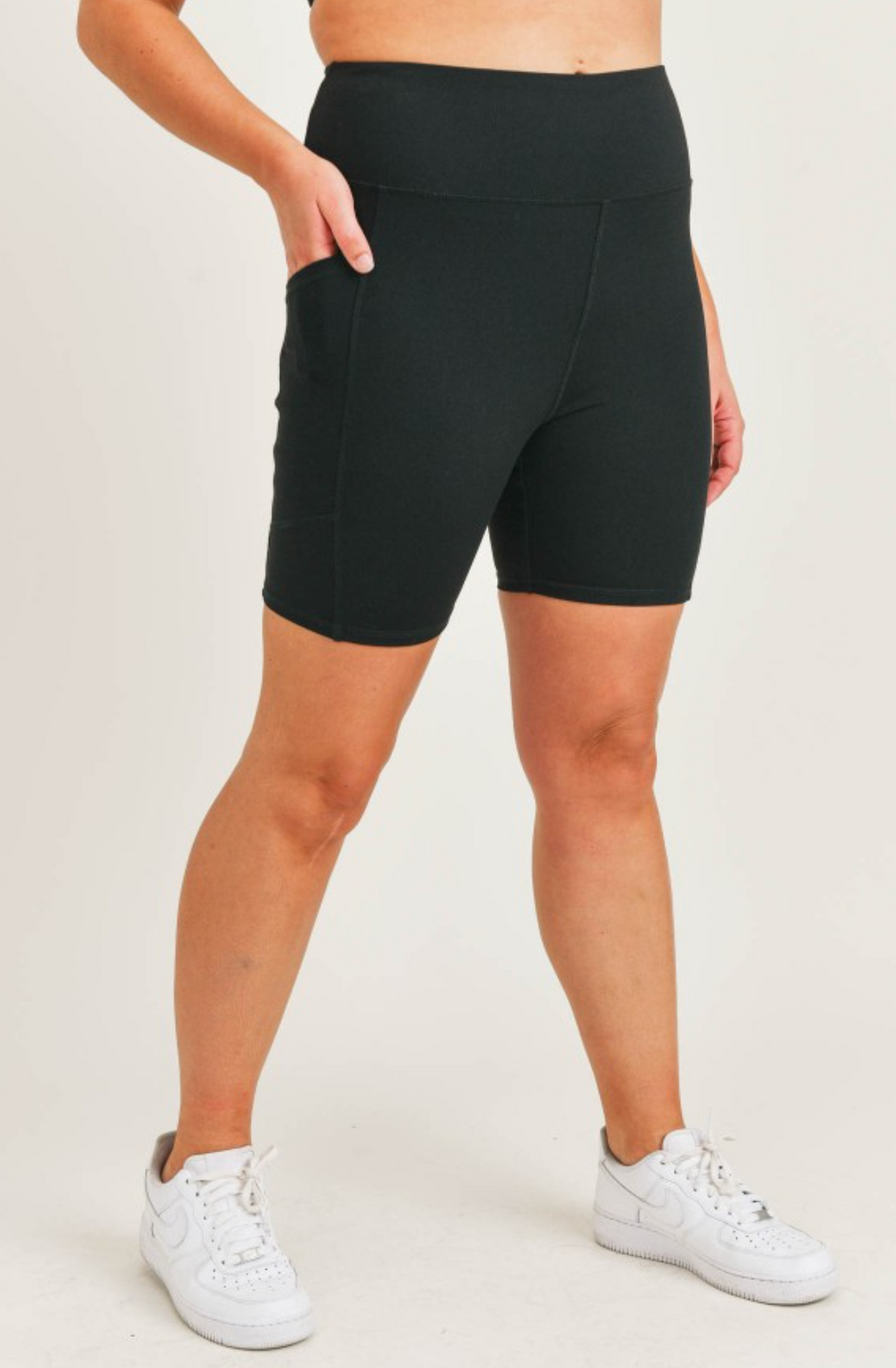 Tapered Band Essential Biker Shorts -BP602B (Ready to ship)